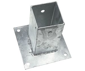 Paalhouder met plaat verzinkt 71 x 71 mm