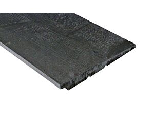 28 x 195 mm Zweeds rabat fijnbezaagd rondom zwart (wb=180) FSC