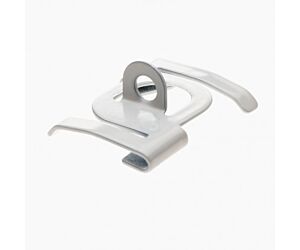 Twistclip met oog voor 24mm wit