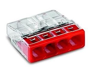 Wago lasklem klein 4v tr. Rood (100 st/ds)