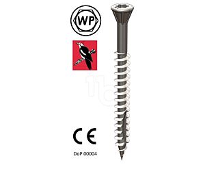Woodpec 5.0 x 50 RVS 410 DA T25 RAL 9005 zwart (100st/ds)