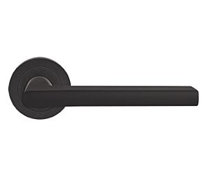 Karcher deurkruk Montana op rond rozet zwart ER54-OS83