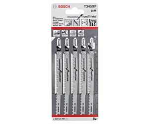 Bosch Decoupeerzaagblad T345xF Progressor Lang - Hout & Metaal (5 st)