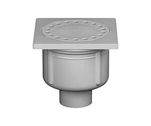 Doucheplug ond-uitloop 10 x 10 OU40 Grijs