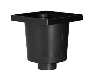 Vloerput 20 x 20 OU 75 zwart Well-flex met emmer