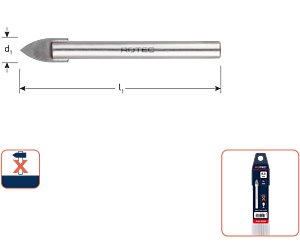 Rotec Glasboor, ø5x91 (vpe 1)