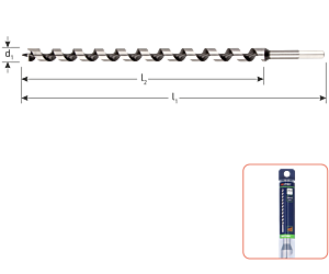 Rotec Slangenboor SILVER-LINE, ø16x155x230 (vpe 1)