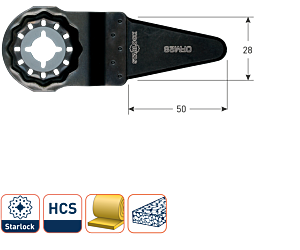 Rotec OFM 28 Starlock universele voegensnijder 28x50 (vpe 1)