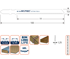 Rotec Decoupeerzaagblad DC130 / T101AIF (vpe 5)