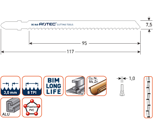 Rotec Decoupeerzaagblad DC840 (vpe 5)