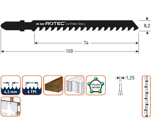 Rotec Decoupeerzaagblad DC860 / T141HM (vpe 3)