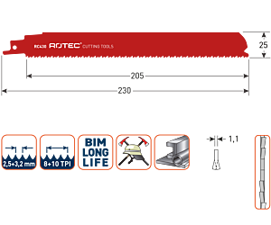 Rotec Reciprozaagblad RC430 / S1126CHF (vpe 5)