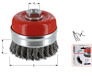 Rotec Komborstel met ring, getordeerd staaldraad, M14, øø65x0,50 (vpe 1)